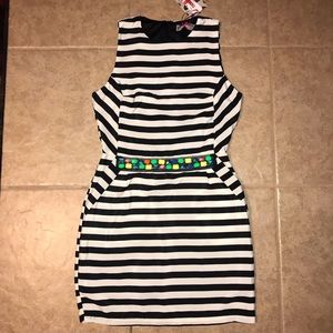 FINAL SALE  🚨 Boohoo neon beaded striped mini  dress size 8